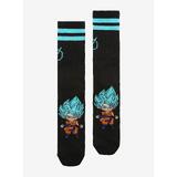Dragonball Super Chibi SSGSS Goku Crew Socks By Funimation - One Size Fits Most - New