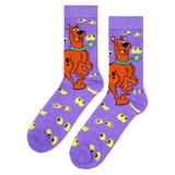 Scooby-Doo Eyes Scooby Crew Crew Socks By Bioworld - 8-12 - New
