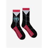 Spider-Man Across The Spiderverse Ghost-Spider Crew Socks By Bioworld - Shoe Size 5-10 - New