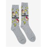 Donkey Kong Go Bananas Crew Socks By Nintendo - Shoe Size 6½-12 - New