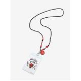 Stranger Things Hellfire Club Beaded Lanyard - New, With Cardholder & Charm