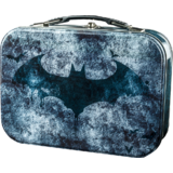 DC Batman Arkham Knight Logo Lunchbox Metal Case - New, Licensed