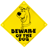 Scooby Doo - Beware Of The Dog Tin Sign - New, Mint Condition