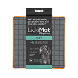 Lickimat Tuff - Playdate, Orange - Oral Health Boredom Buster For Dogs