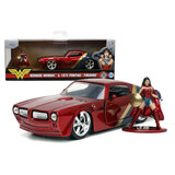 Jada Toys #33089 DC Comics 1972 Pontiac Firebird with Wonder Woman Figure 1:32 Scale Die-Cast Collectible Vehicle - New, Unopened