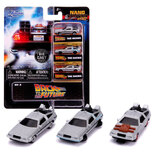 Jada Toys Back To The Future Nano Hollywood Rides NV-5 Vehicle Replica 3-Pack - New, Sealed