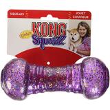 Kong Squeezz Confetti Dumbbell - Medium - Chew/Squeak Toy For Dogs - Assorted Colours