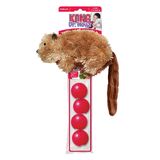 Kong Dr Noyz Plush Beaver With 4 Spare Squeakers - Large