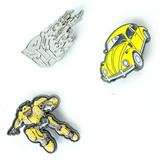 Set of Three Transformers/Bumblebee  Enamel Pins By Loot Crate - Licensed - New, Mint Condition