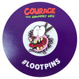 Courage The Cowardly Dog Enamel Pin/Brooch By Loot Crate - New, Mint Condition