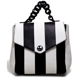 Loungefly Disney The Nightmare Before Christmas Black & White Striped Mini Backpack - New, Mint Condition