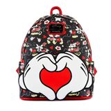 Loungefly Disney Mickey Mouse Mickey & Minnie Heart Hands Mini Backpack - New, With Tags