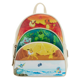 Loungefly Pokemon Elements Triple Pocket Mini Backpack - New, With Tags