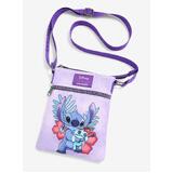Loungefly Disney Lilo & Stitch Stitch & Flowers Passport Crossbody Bag - New, With Tags