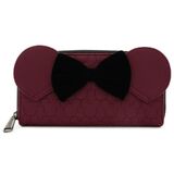 Loungefly Disney Minnie Mouse Maroon Quilted Ears Wallet/Purse - New, With Tags
