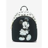 Loungefly Disney Mickey Mouse Black & White Icon Mini Backpack - New, With Tags