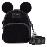 Loungefly Disney Mickey Mouse Disney: D100 - Classic Corduroy Convertible Mini Backpack/Crossbody - New, With Tags