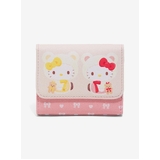 Loungefly Sanrio Hello Kitty And Mimmy White Teddy Bear Mini Flap Wallet - Hot Topic Exclusive - New, With Tags