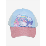 Bioworld Sanrio Hello Kitty & Friends Rainbow Glitter Brim Snapback Hat - USA Exclusive - New, With Tags