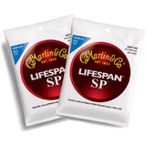 Twin Pack - Martin Acoustic Strings Light Phosphor Lifespan MSP7200