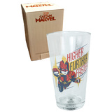 Marvel Captain Marvel Higher, Further, Faster! Pint Glass - Marvel Collector Corps Exclusive - New, Mint Condition