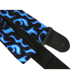Guitar Strap by Perri's - Acoustic, Electric or Bass - Blue Flames