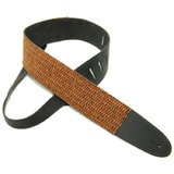 Perri's Guitar Strap 100% Leather - Art Print Fabric Designs P25M-116