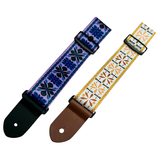 Perri's Guitar Strap Polyester/Leather - Hootenanny - Purple or Brown