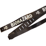 Perri's Guitar Strap 100% Leather - High Resolution Design Biohazard