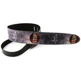 Perri's Guitar Strap 100% Leather - High Resolution Design Stop Sign Skulls