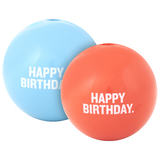 Planet Dog Orbee Tuff Happy Birthday Ball - Blue Or Coral Dog Toy
