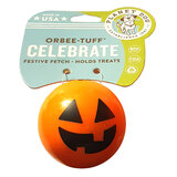 Planet Dog Orbee Tuff Halloween Jack O Lantern Ball - Small