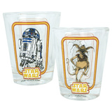 Star Wars Shot Glasses - Smugglers Bounty Exclusive - R2-D2 & Salacious Crumb - New, Sealed