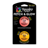 Fetch & Glow Ball 2-Pack Dog Toy By Spunky Pup - Small - New, With Tags