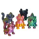 Supportive Solutions 3D Printed Cats Ornament Set - Set Of 5 - New, Handmade