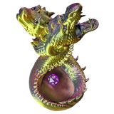 Supportive Solutions 3D Printed Twin Dragons Dice Tower - Gold/Purple/Black - New, Handmade
