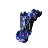 Supportive Solutions 3D Printed Dragon's Keep Dice Tower - Blue/Purple/Black Silk - New, Handmade