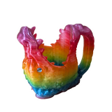 Supportive Solutions 3D Printed Dragon's Head Can Holder - Translucent Rainbow - New, Handmade