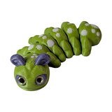 Supportive Solutions Caterpillar Keyring & Bag Charm - One Size - Multi-coloured  - New, Handmade