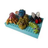 Supportive Solutions Bugs & Critters Keyring & Bag Charm Multi-Pack - Set of 5 Multi-coloured - New, Handmade