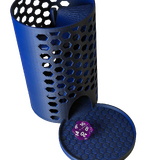 Supportive Solutions Hexagons Dice Tower - One Size Black & Blue - New, Handmade