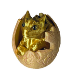 Supportive Solutions Hatchling Dragon Figurine - Large Gold - New, Handmade