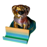 Supportive Solutions Puppy Phone Stand - One Size TriMetal & Rainbow - New, Handmade