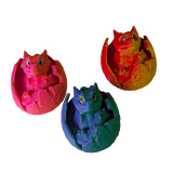 Supportive Solutions Dragon Hatchlings Magnet Set - Set of 3 Multi-coloured - New, Handmade