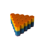 Supportive Solutions Floppies Fidget (Triangle 15) Sensory Fidget - One Size Rainbow - New, Handmade