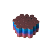 Supportive Solutions Floppies Fidget (Hexagon 19) Sensory Fidget - One Size Rainbow - New, Handmade