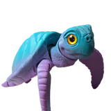 Supportive Solutions Sea Turtle Flexible Figure - Large Purple/Green - New, Handmade