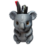 Supportive Solutions Koala Pencil Holder Silver/Black - New, Handmade