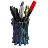 Supportive Solutions Tree Stump Pencil Holder Purple/Green/Copper - New, Handmade