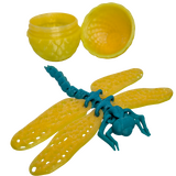 Supportive Solutions Gossamer Gliders: Mythic Dragonfly Egg Playset - Set Of 3 (Large) Translucent Gradients - New, Handmade